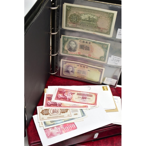 103 - ELEVEN ALBUMS OF WORLD BANKNOTES WITH VARIOUS GRADES AND COUNTRIES, 2x white Five Pounds Peppiatt 19... 