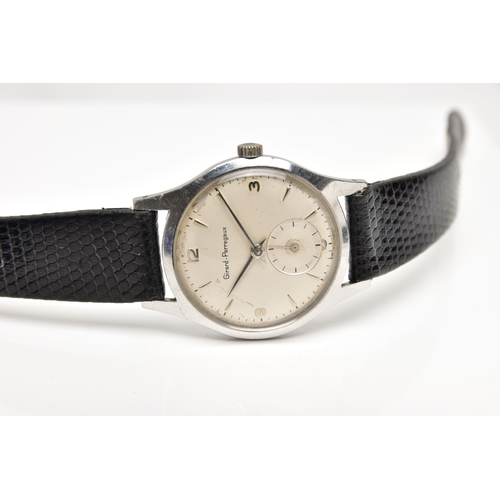 39 - A GENTS 'GIRARD-PERREGAUX' WRISTWATCH, manual wind, round cream dial signed 'Girard-Perregaux', Arab... 