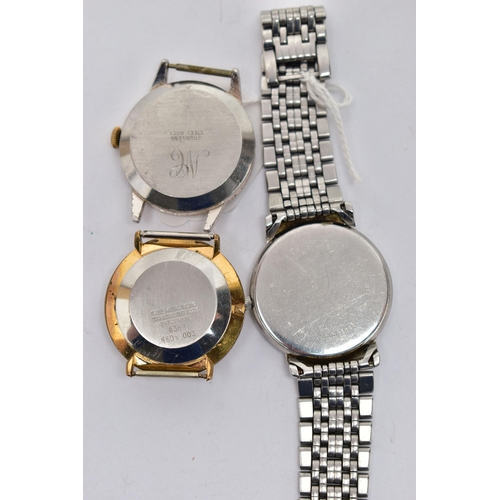 71 - A 'TISSOT' WRIST WATCH, a quartz movement, round dial signed 'Tissot' baton markers, date at the thr... 