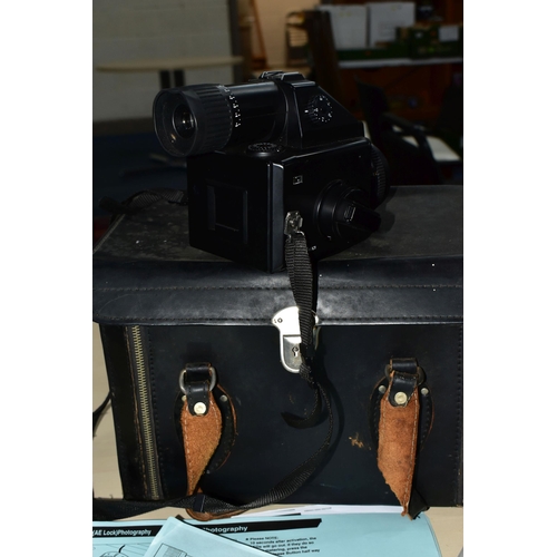 280 - A MAMIYA M645E MEDIUM FORMAT CAMERA fitted with a Secor C 80mm f2.8 lens, three filters and a case C... 