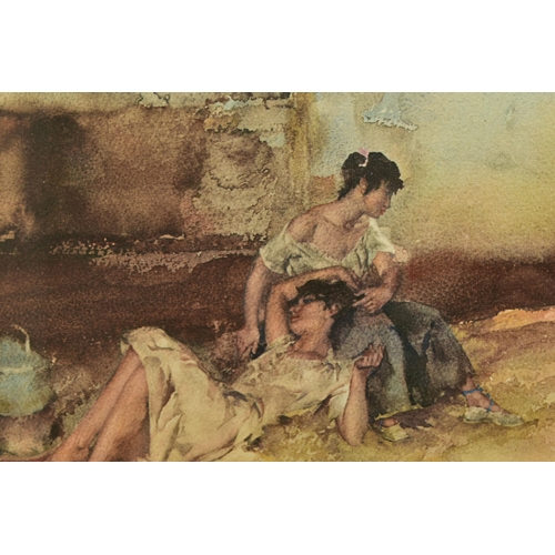 300 - WILLIAM RUSSELL FLINT (1880-1969) 'RETREAT FROM THE SHADE', a signed limited edition print depicting... 