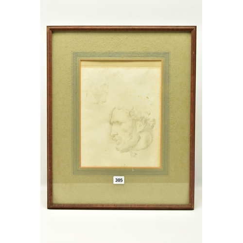 305 - JEAN-CHARLES CAZIN (FRENCH 1841-1901) TWO PROFILE PORTRAITS OF JOHN POSTLE HESELTINE, signed, titled... 