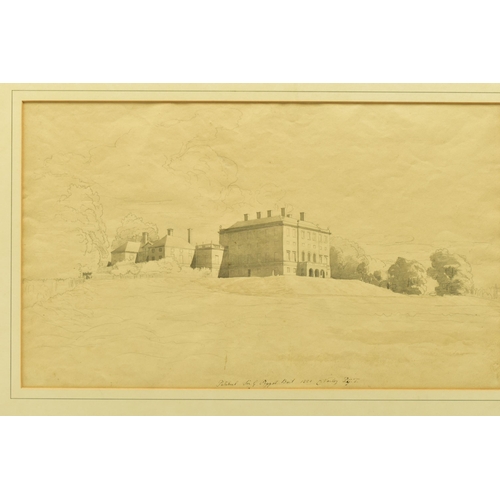 306 - CORNELIUS VARLEY (1781-1873) 'PATSHULL HALL, STAFFORDSHIRE', a sketch of the Grand House and grounds... 