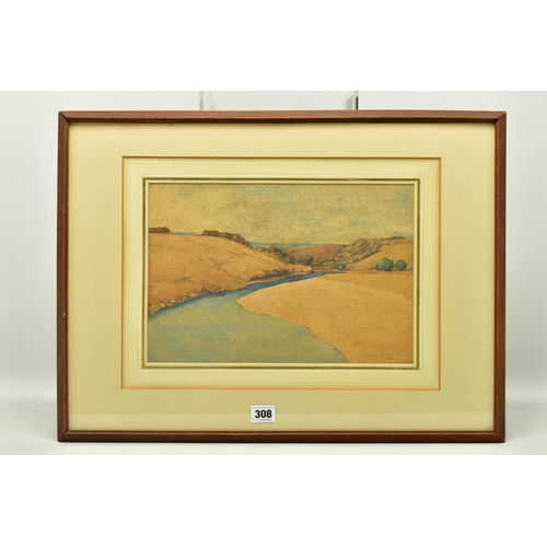 308 - MARTIN HARDIE (1875-1952) 'ROSBIQUOT BAY', a French river landscape, signed and dated 1920 bottom ri... 