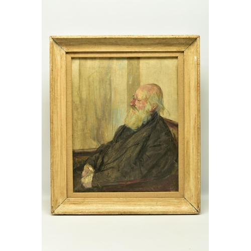 317 - ATTRIBUTED TO JOHN CARSWELL (BRITISH 1931-?) ' A PORTRAIT', a seated portrait depicting an old beard... 