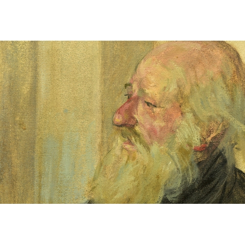 317 - ATTRIBUTED TO JOHN CARSWELL (BRITISH 1931-?) ' A PORTRAIT', a seated portrait depicting an old beard... 