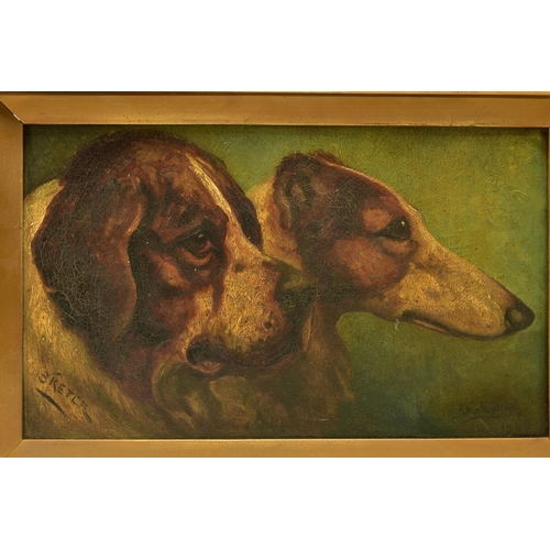 322 - HERBERT St JOHN JONES (1870-1939) 'SKETCH', a pair of dog portraits both featuring a Rough Collie do... 