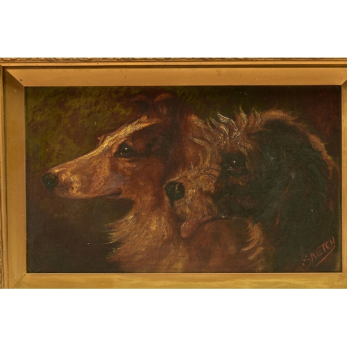 322 - HERBERT St JOHN JONES (1870-1939) 'SKETCH', a pair of dog portraits both featuring a Rough Collie do... 