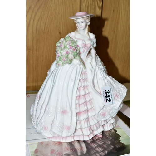 342 - A COALPORT LIMITED EDITION 'ROSE' FIGURINE, for Compton & Woodhouse as part of the 'Four Flowers' co... 