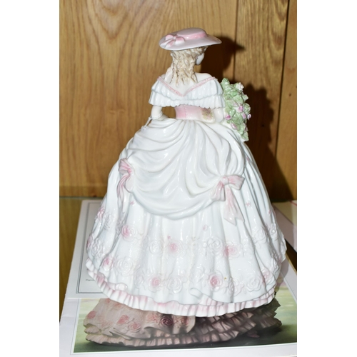 342 - A COALPORT LIMITED EDITION 'ROSE' FIGURINE, for Compton & Woodhouse as part of the 'Four Flowers' co... 