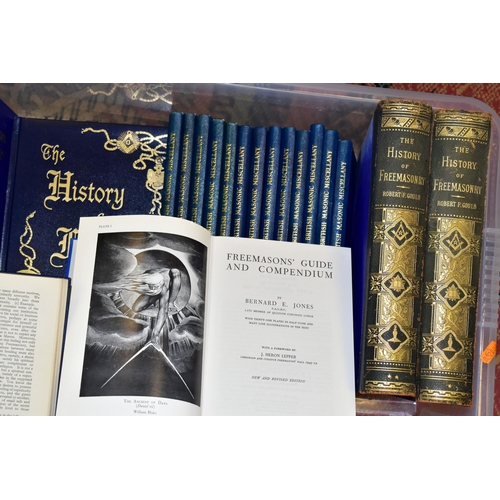 361 - FREEMASONRY, One Box of Books on Freemasonry comprising A History of Freemasonry by Robert Freke Gou... 