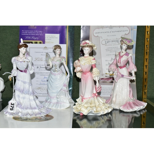 375 - FOUR COALPORT LIMITED EDITION FIGURINES, for Compton & Woodhouse, comprising Eugenie First Night at ... 