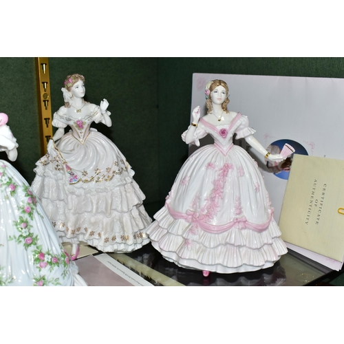 383 - FIVE ROYAL WORCESTER FIGURINES, comprising Royal Worcester for Compton & Woodhouse limited edition f... 