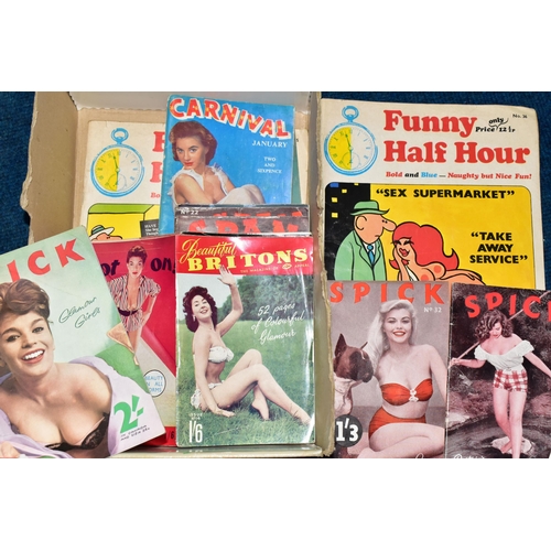 396 - GLAMOUR MAGAZINES, sixteen assorted erotic publications dating from the 1950's - 1960's to include S... 