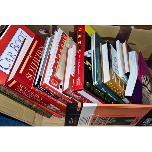 401 - FOUR BOXES OF BOOKS, to include over forty Miller's Collectable Price Guides, a Wescott price guide ... 