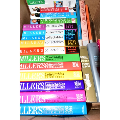 401 - FOUR BOXES OF BOOKS, to include over forty Miller's Collectable Price Guides, a Wescott price guide ... 