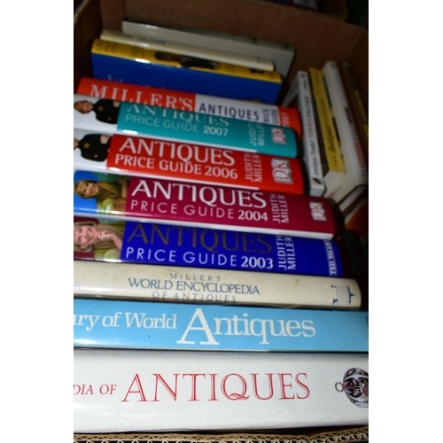 401 - FOUR BOXES OF BOOKS, to include over forty Miller's Collectable Price Guides, a Wescott price guide ... 