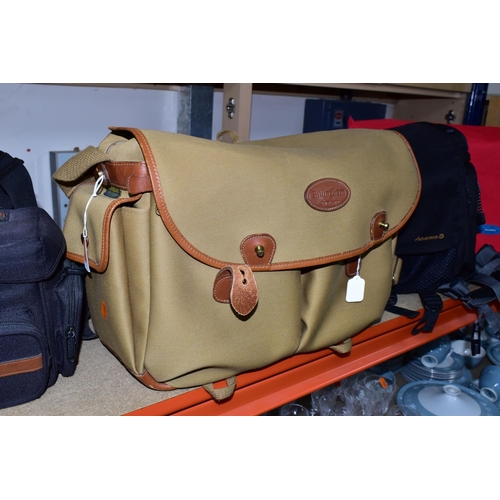 405 - A GROUP OF SIX CAMERA AND COMPUTER BAGS,  comprising a Billingham canvas and leather trim bag, a Tam... 