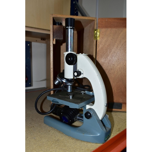 406 - A GRIFFIN & GEORGE MICROSCOPE, complete with original wooden case, No. 680078    W10X- 18.5mm (1) (C... 