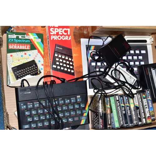 425 - ZX SPECTRUM 48K COMPUTER AND A QUANTITY OF GAMES, games include Chess, Super Chess II, Dietron, Pene... 