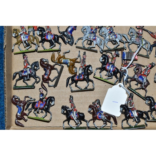 437 - A QUANTITY OF ASSORTED WHITE METAL WAR GAMING SOLDIER FIGURES, approx. 1:72 scale, all have been pai... 