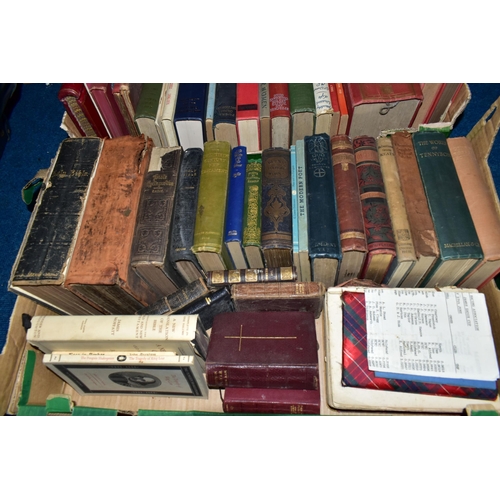 455 - THREE BOXES OF BOOKS & EPHEMERA containing approximately sixty miscellaneous Antiquarian titles in h... 