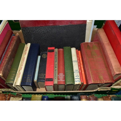 455 - THREE BOXES OF BOOKS & EPHEMERA containing approximately sixty miscellaneous Antiquarian titles in h... 