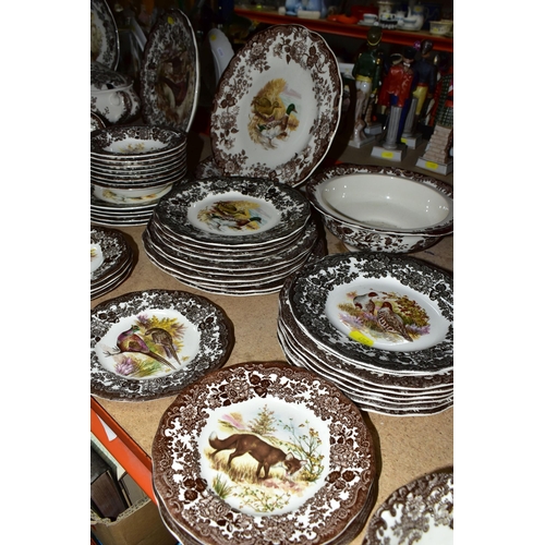 457 - A LARGE QUANTITY OF PALISSY 'GAME SERIES' DINNERWARES, comprising three sandwich plates, three servi... 