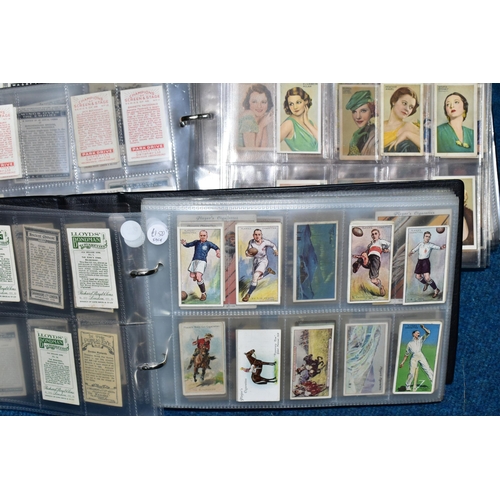 471 - CIGARETTE CARDS, three albums containing over 800 Cigarette Cards, in part sets and high value 'odds... 