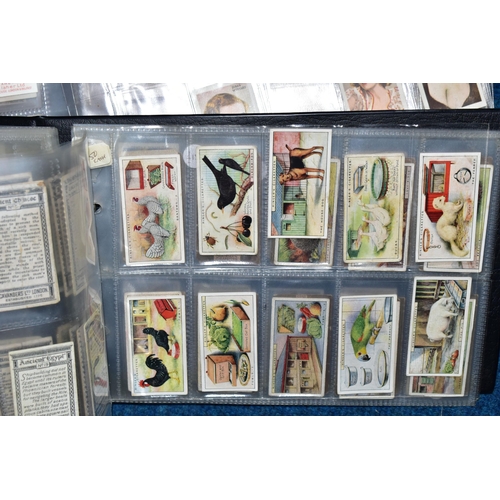 471 - CIGARETTE CARDS, three albums containing over 800 Cigarette Cards, in part sets and high value 'odds... 