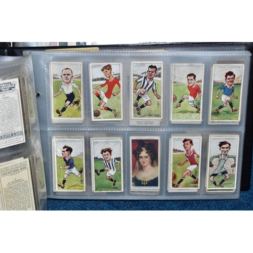 471 - CIGARETTE CARDS, three albums containing over 800 Cigarette Cards, in part sets and high value 'odds... 