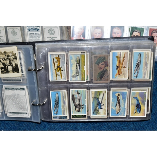 471 - CIGARETTE CARDS, three albums containing over 800 Cigarette Cards, in part sets and high value 'odds... 