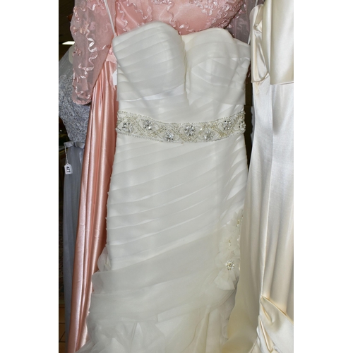 477 - NINE ASSORTED STYLE WEDDING DRESSES, end of season stock clearance (may have slight marks or very mi... 