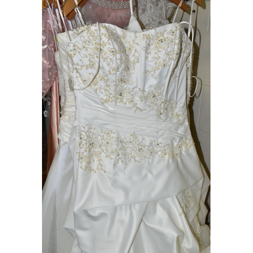 477 - NINE ASSORTED STYLE WEDDING DRESSES, end of season stock clearance (may have slight marks or very mi... 