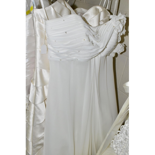 478 - NINE ASSORTED STYLE WEDDING DRESSES, end of season stock clearance (may have slight marks or minor d... 