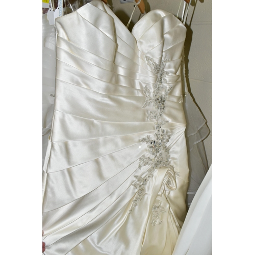 478 - NINE ASSORTED STYLE WEDDING DRESSES, end of season stock clearance (may have slight marks or minor d... 