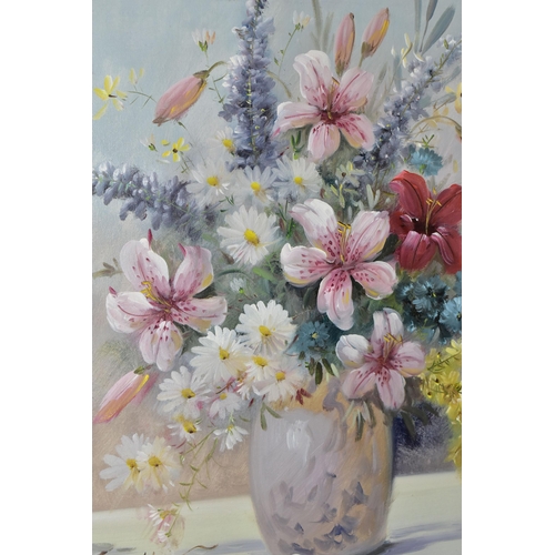 479 - A SMALL QUANTITY OF PICTURES AND PRINTS, comprising a still life flower study signed Ebwards, oil on... 