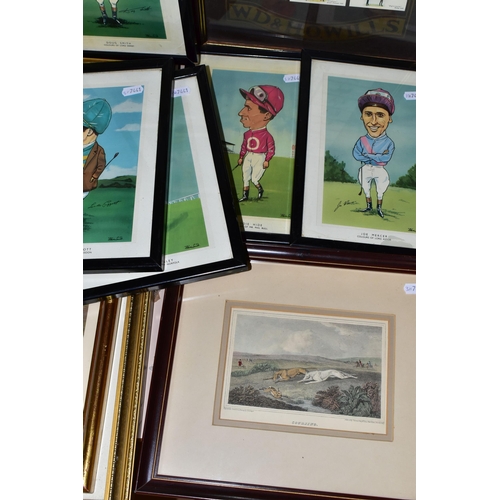 481 - A SMALL QUANTITY OF HORSE RACING RELATED PRINTS ETC, comprising three limited edition prints publish... 