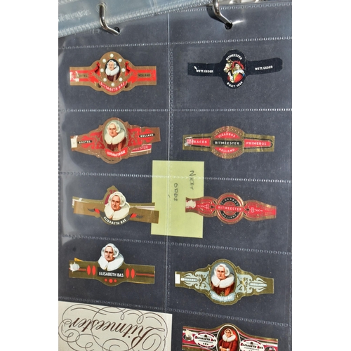 489 - A COLLECTION OF EARLY 20TH CENTURY RAZOR BLADE PACKETS, CIGAR BANDS AND WOODEN CASES, comprising an ... 