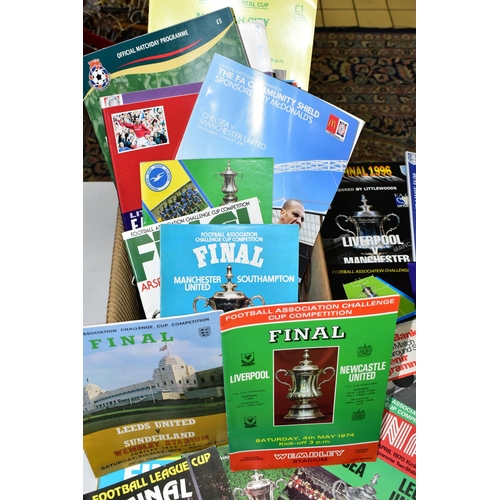 503 - FOOTBALL PROGRAMMES, CUP FINALS, comprising nineteen FA Cup Finals, ten Community/Charity Shield Fin... 