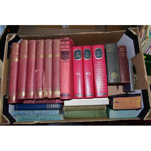 510 - FOUR BOXES OF BOOKS AND MAPS, to include approximately seventy books in hardback and paperback forma... 