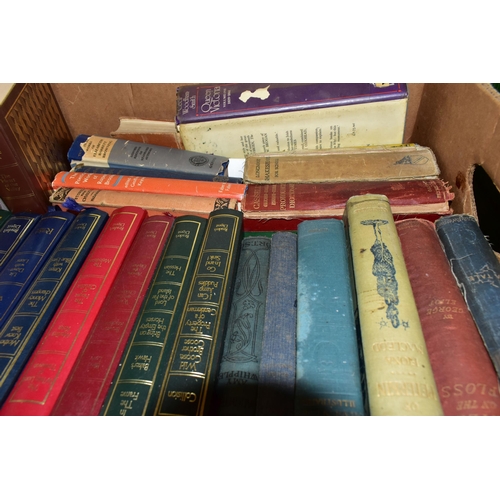 510 - FOUR BOXES OF BOOKS AND MAPS, to include approximately seventy books in hardback and paperback forma... 