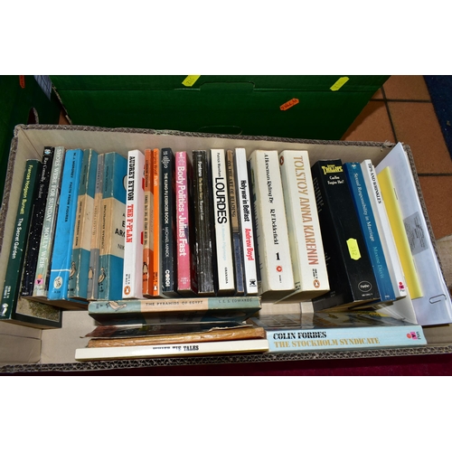 512 - FIVE BOXES OF BOOKS, one hundred to one hundred and twenty titles to include children's books, ficti... 