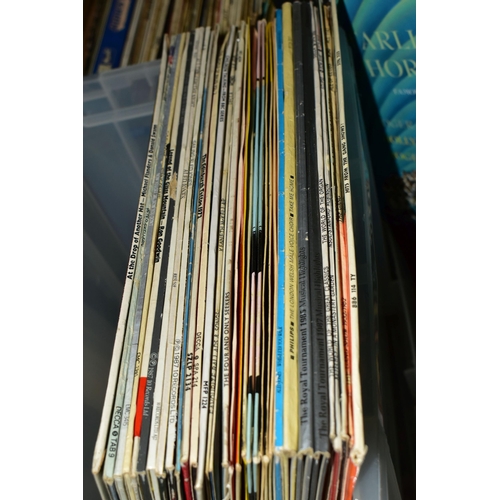 528 - THREE BOXES OF RECORDS, to include approximately one hundred and twenty to one hundred and fifty rec... 