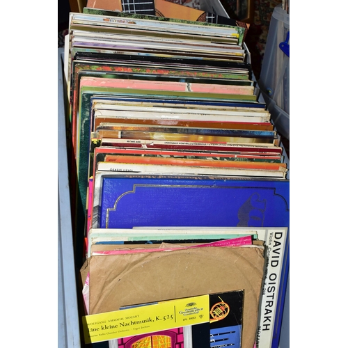 528 - THREE BOXES OF RECORDS, to include approximately one hundred and twenty to one hundred and fifty rec... 