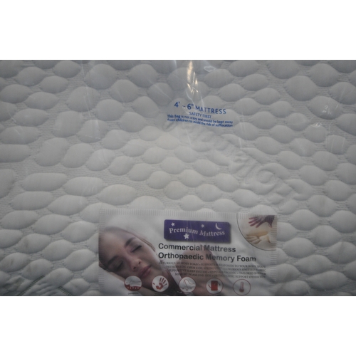 1318 - A BRAND NEW IN ORIGIONAL WRAPPING 4FT6 ORTHOMEDIC MEMORY FOAM MATTRESS