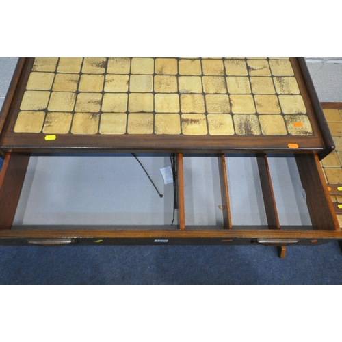 1270 - A MID CENTURY G PLAN TILE TOP OPEN BOOKCASE, with a single drawer, width 85cm x depth 45cm x height ... 