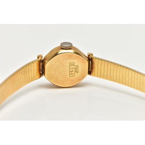 80 - A LADYS YELLOW METAL 'LOUIS PHILIPPE' WRISTWATCH, manual wind, round gold dial signed 'Louis Philipp... 