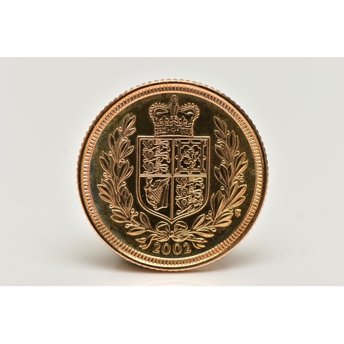 91 - A 2002 TIMOTHY NOAD DESIGN GOLD HALF SOVEREIGN 3.99 gram, 91.67 fine, 19.30mm diameter, 61.347 minta... 