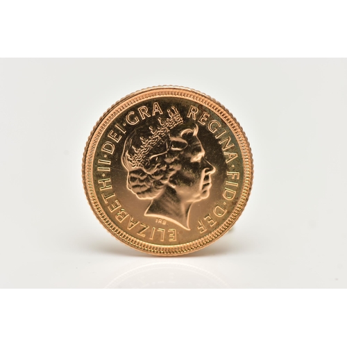 91 - A 2002 TIMOTHY NOAD DESIGN GOLD HALF SOVEREIGN 3.99 gram, 91.67 fine, 19.30mm diameter, 61.347 minta... 